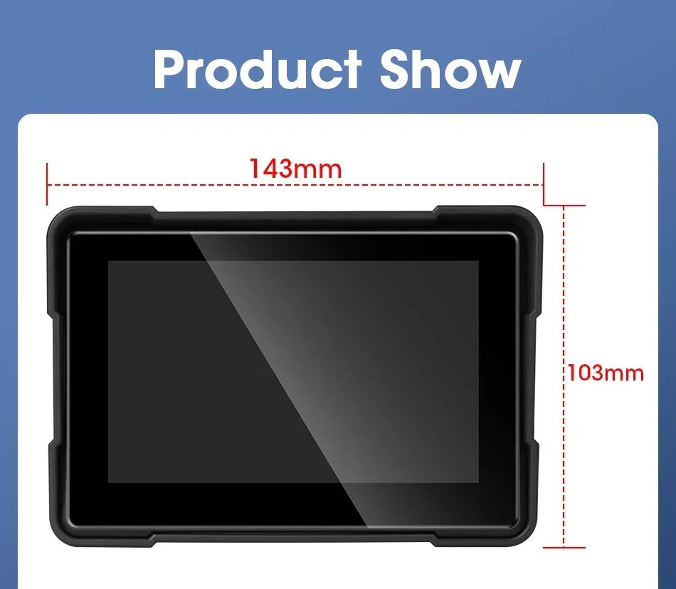 Develuck 5/6.86/7" Navigation Motorcycle Waterproof Carplay Display Screen Portable Motorcycle DVR Wireless Android Auto Monitor