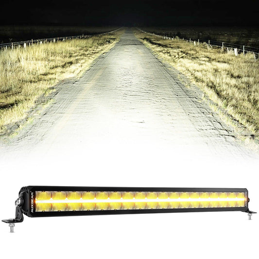 SP-DRL Series 12 Inch/22 Inch/32 Inch/42 Inch Off Road Double Row LED Light Bar With Amber&White DRL
