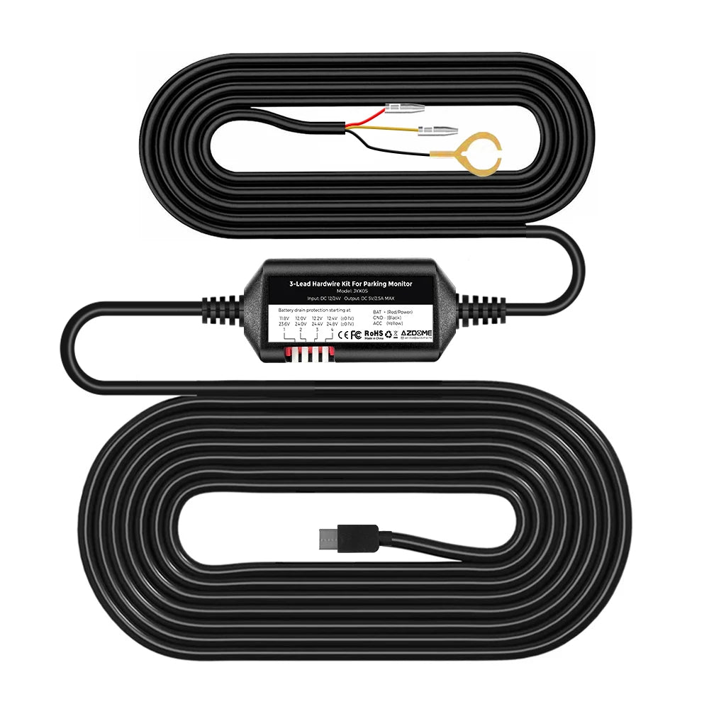 AZDOME Dash Cam M300S 4K 1080P Dual Dash Car Camera Built-in 5.8GHz WiFi GPS Car DVR 24H Parking Mode Night Vision Black Box