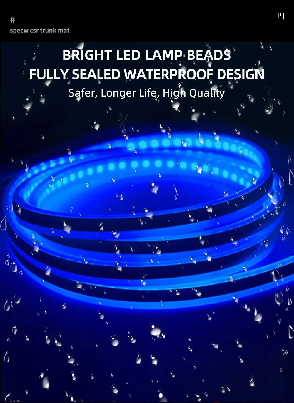 LED Daytime Running Light Scan Starting Car Hood Decorative Lights DRL Auto Engine Hood Guide Decorative Ambient Lamp 12V