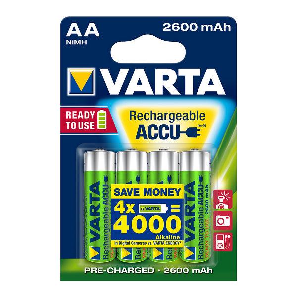 Rechargeable AA battery VARTA Accu, 2600 mAh, 4 pcs - SPEED LIGHT
