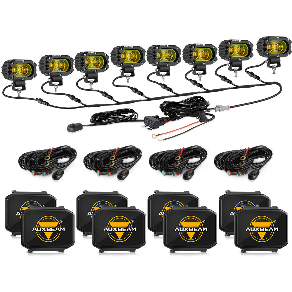 R4 Series 4 Pouces 60W LED Pods Lumière Ambre Flood Beam