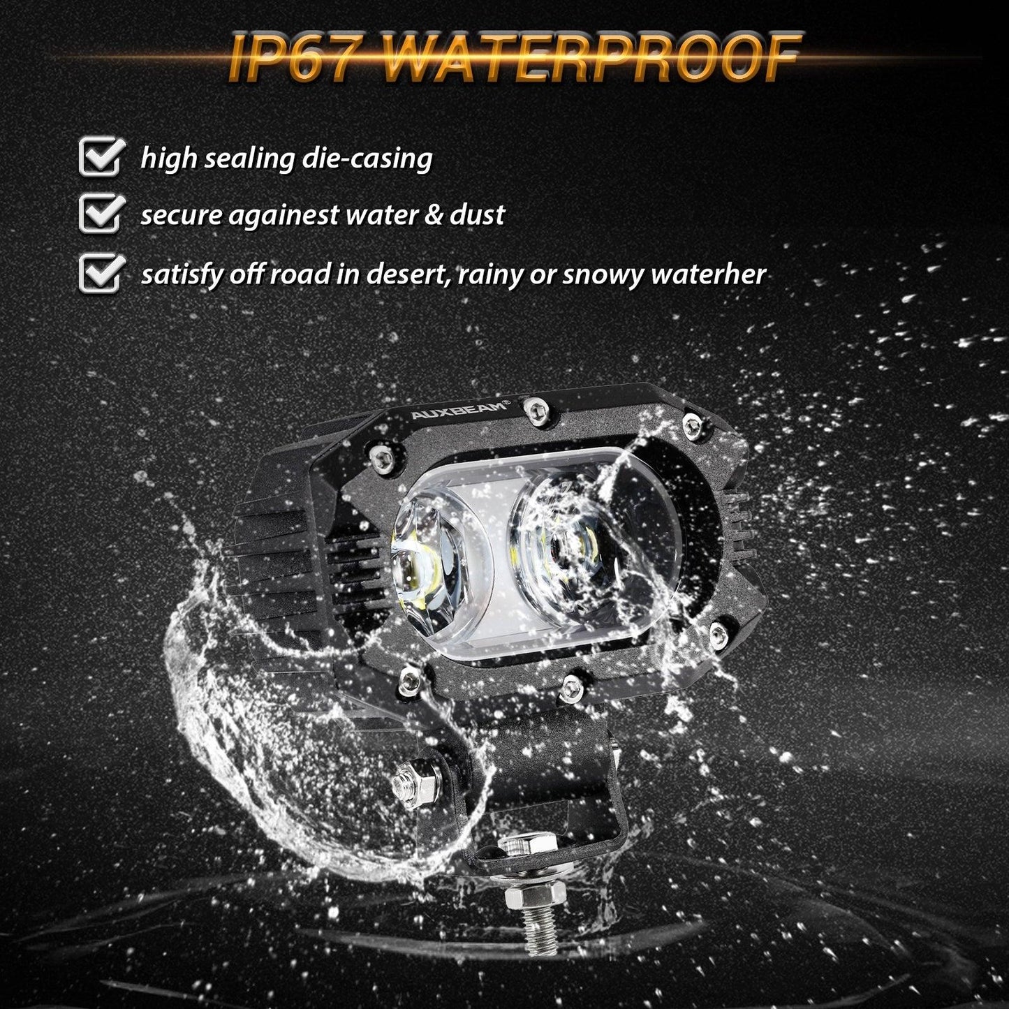 R4 Series 4 Inch 60W Lentille Corrugée 120° LED Pods