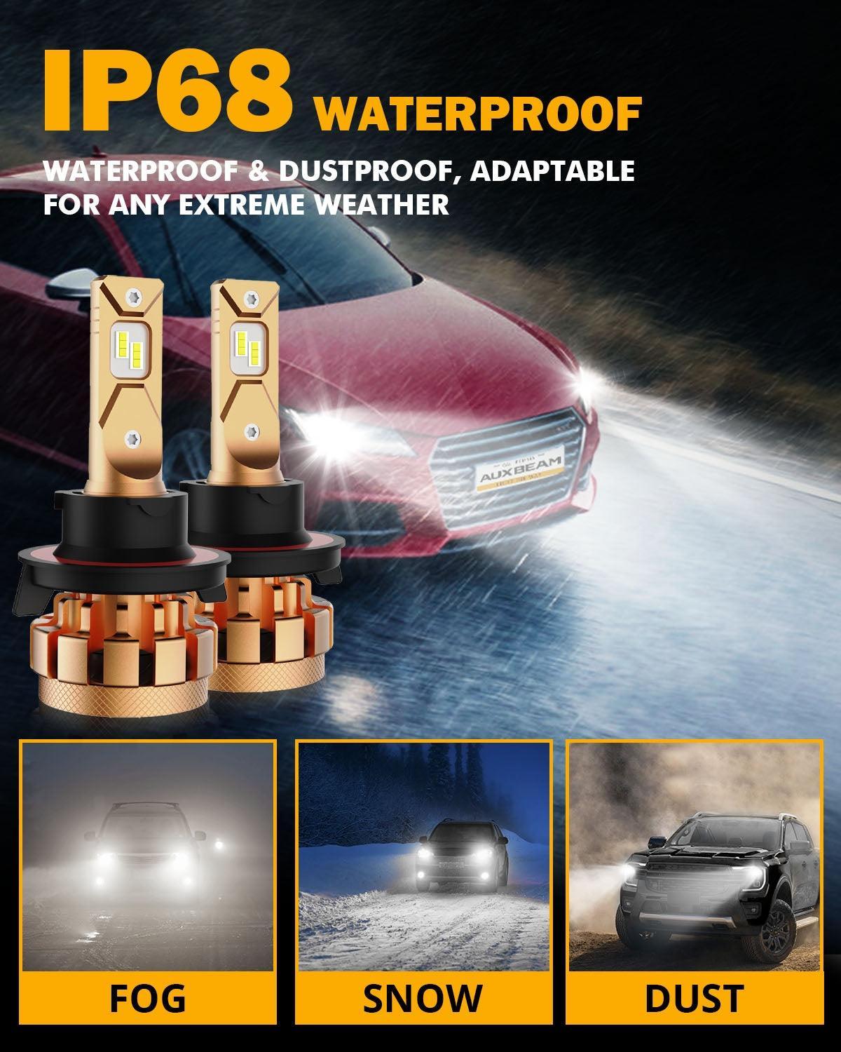 H13 LED Headlight Bulbs 70W 18000LM F-16 Plus Series Brightest 6000K Cool White | 2 bulbs