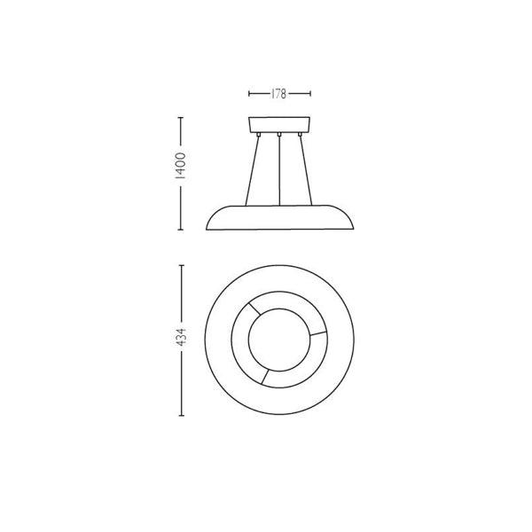 Pendant lamp Philips Hue Amaze 24W, 2200-6500K - SPEED LIGHT