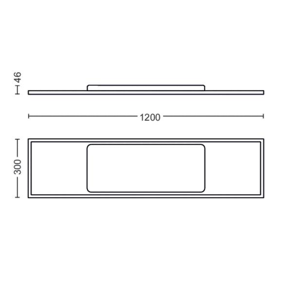 LED panel Philips Hue Aurelle Rectangle 39W, 2200-6500K - SPEED LIGHT