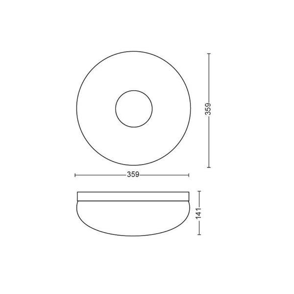 Plafond Philips Hue Flourish WCA 32.5W, 2000-6500K - SPEED LIGHT