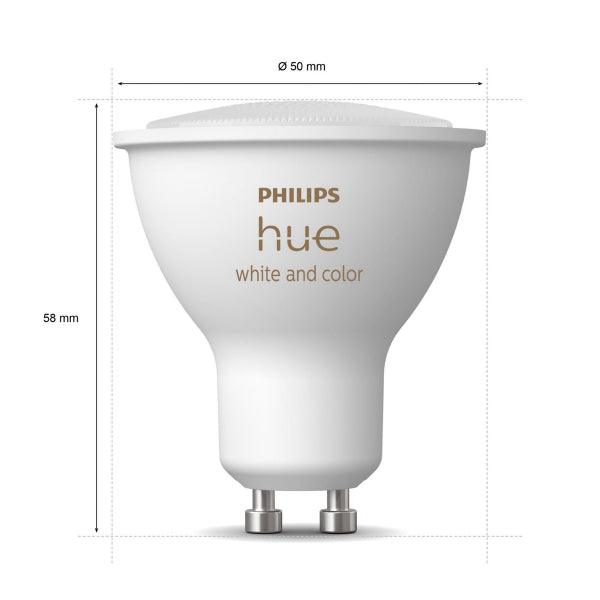 LED lamp package Philips Hue WCA, GU10, 2000-6500K, 3 pcs + Bridge + Switch - SPEED LIGHT