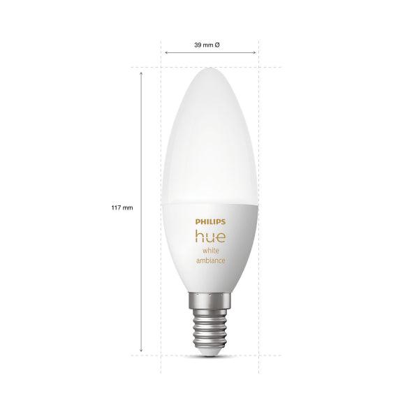 LED-Smart lamp Philips Hue White Candle Ambience, E14, 2200-6500K - SPEED LIGHT